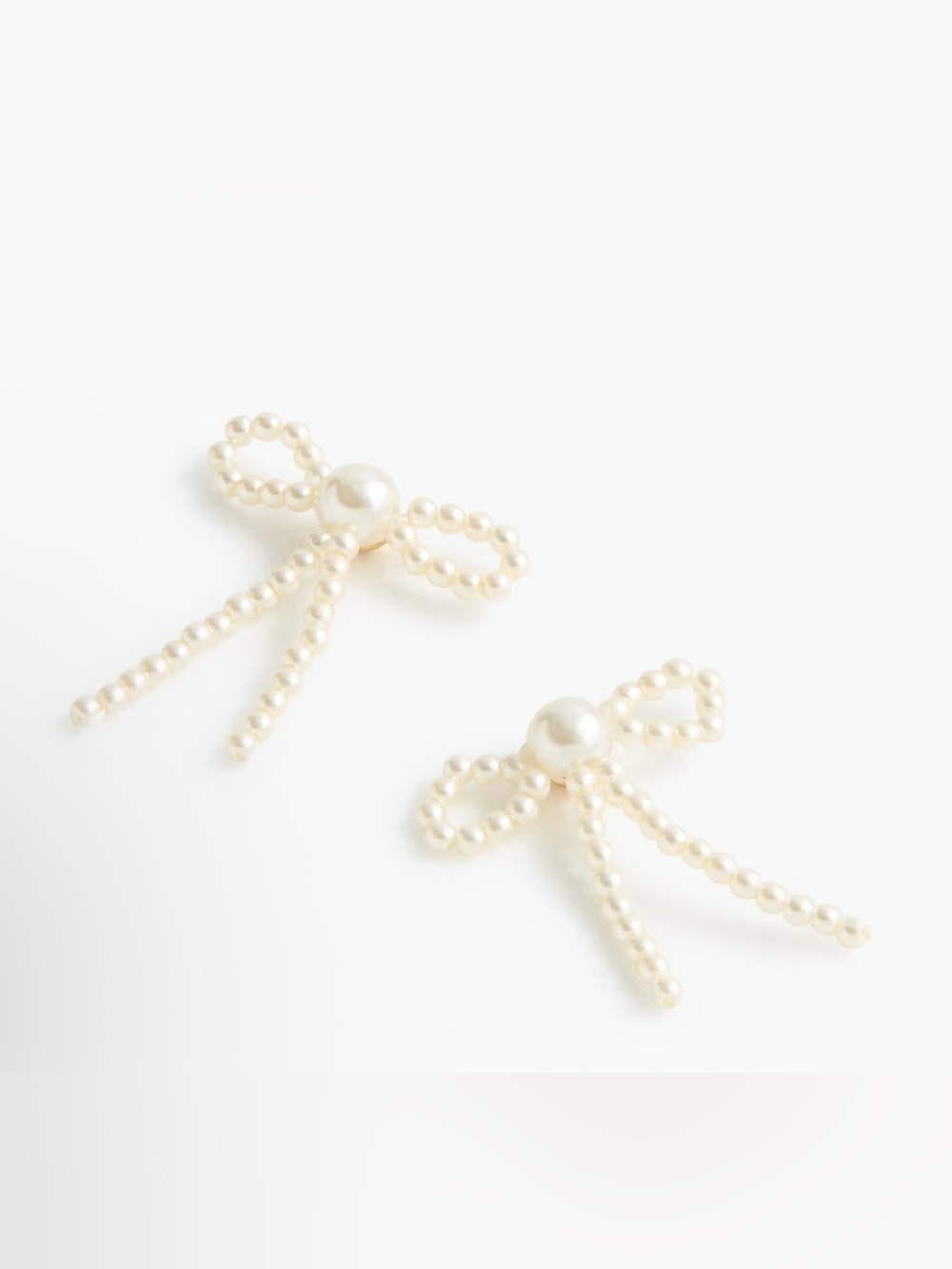 J. Crew Pearl Bow Drop Stud Earrings - White - Picture 3 of 7